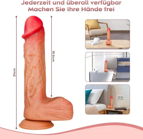 Zovax Premium 10 Inch Silicone Dildo – Washable, Body Safe & Realistic Feel