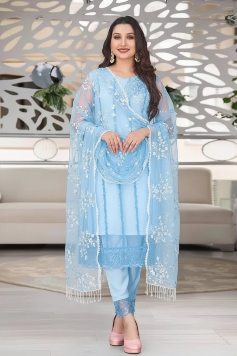 Kurta With Dupatta And Bottomwear